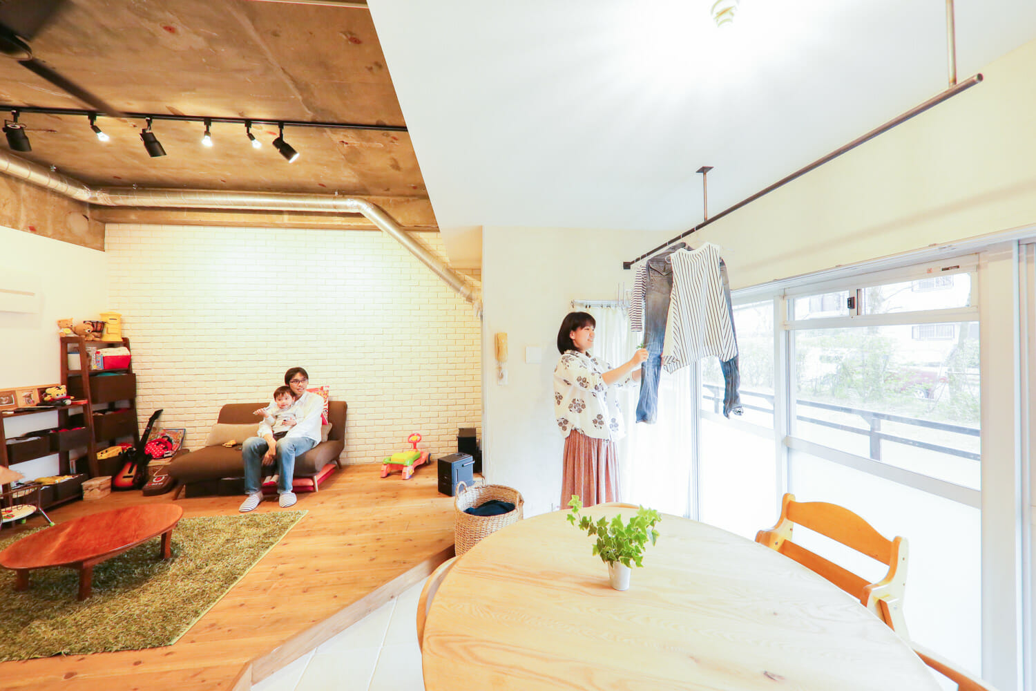花粉の季節に最適 アイアンハンガーパイプ 京都の住宅リノベーション会社 マンション 中古物件など ミセガマエヤ